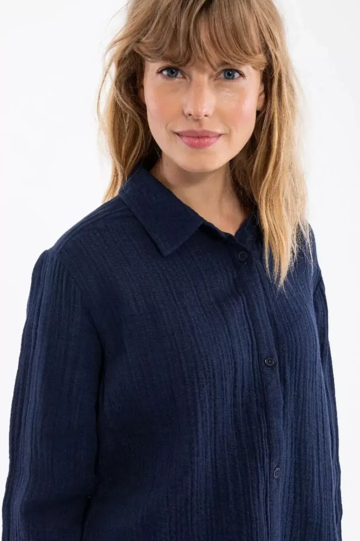 Danefæ Blusen>Danenovember Heavy Cloth Shirt Dark Navy