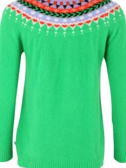 Danefæ Strickwaren>Danepeaceful Light Wool Sweater Green
