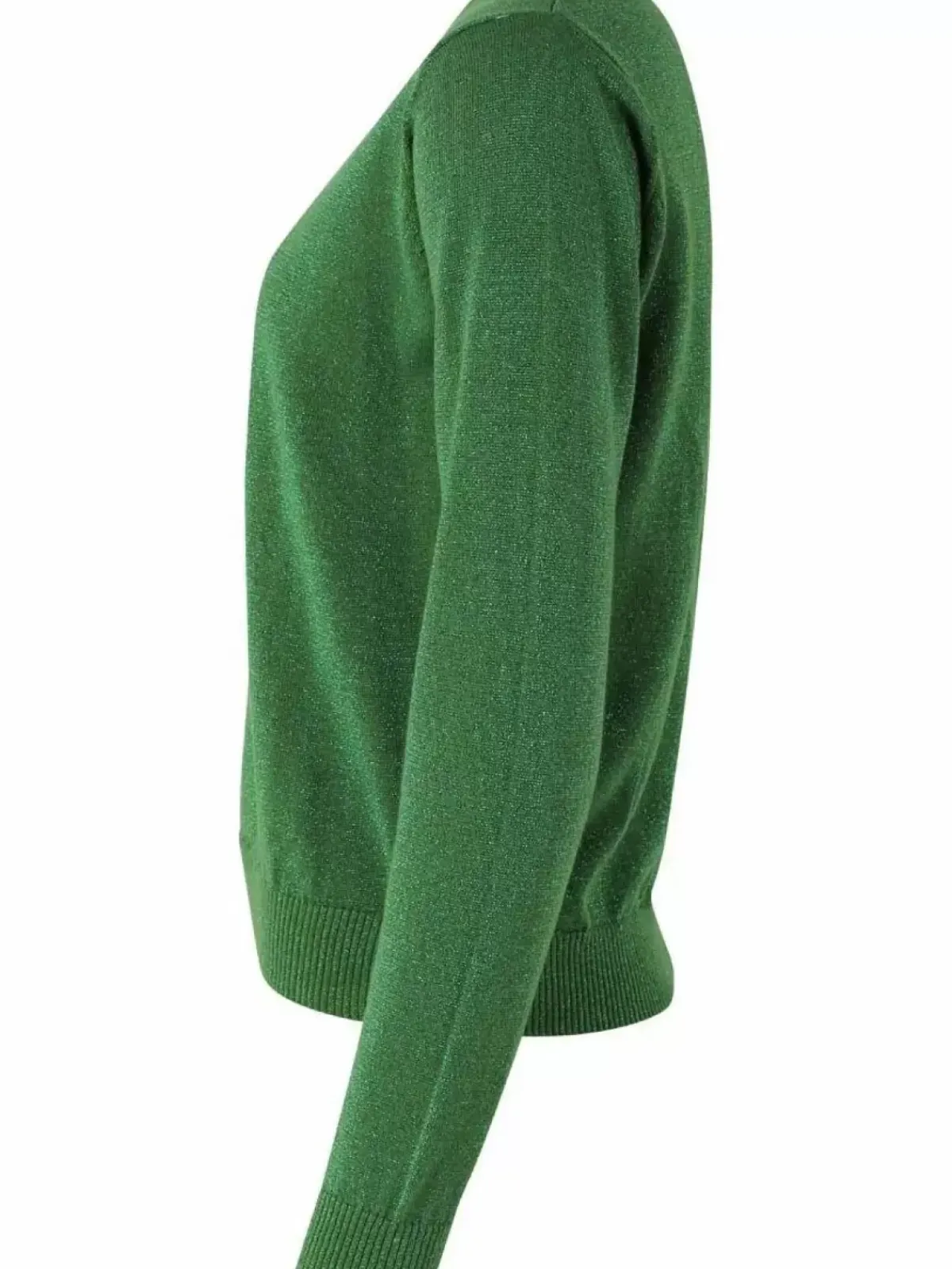 Danefæ Strickwaren>Danepearly Glitter Sweater Fall Jungle W. Green Glitter