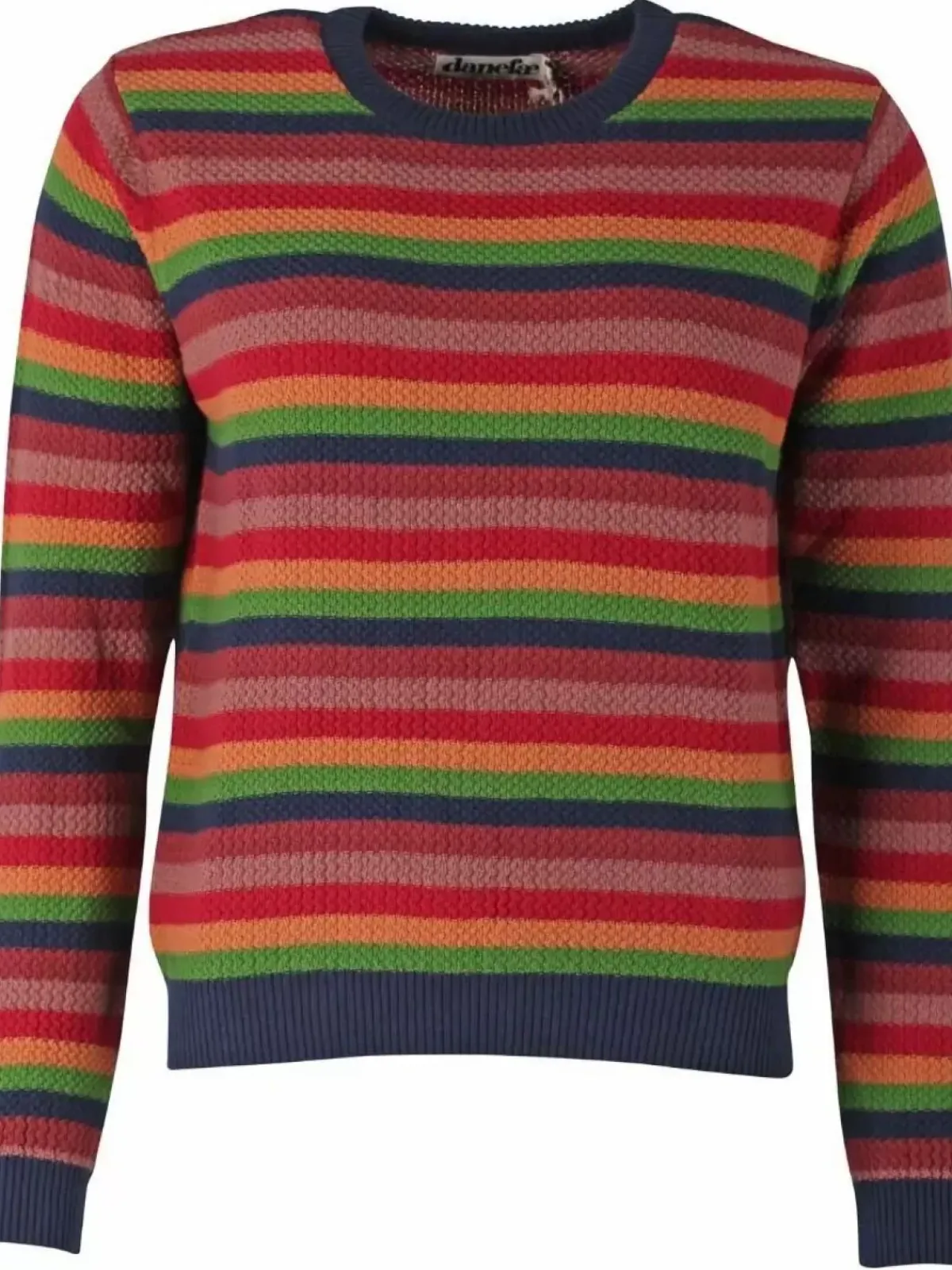Danefæ Strickwaren>Danepearly Hole Knit Sweater Tonic Stripe
