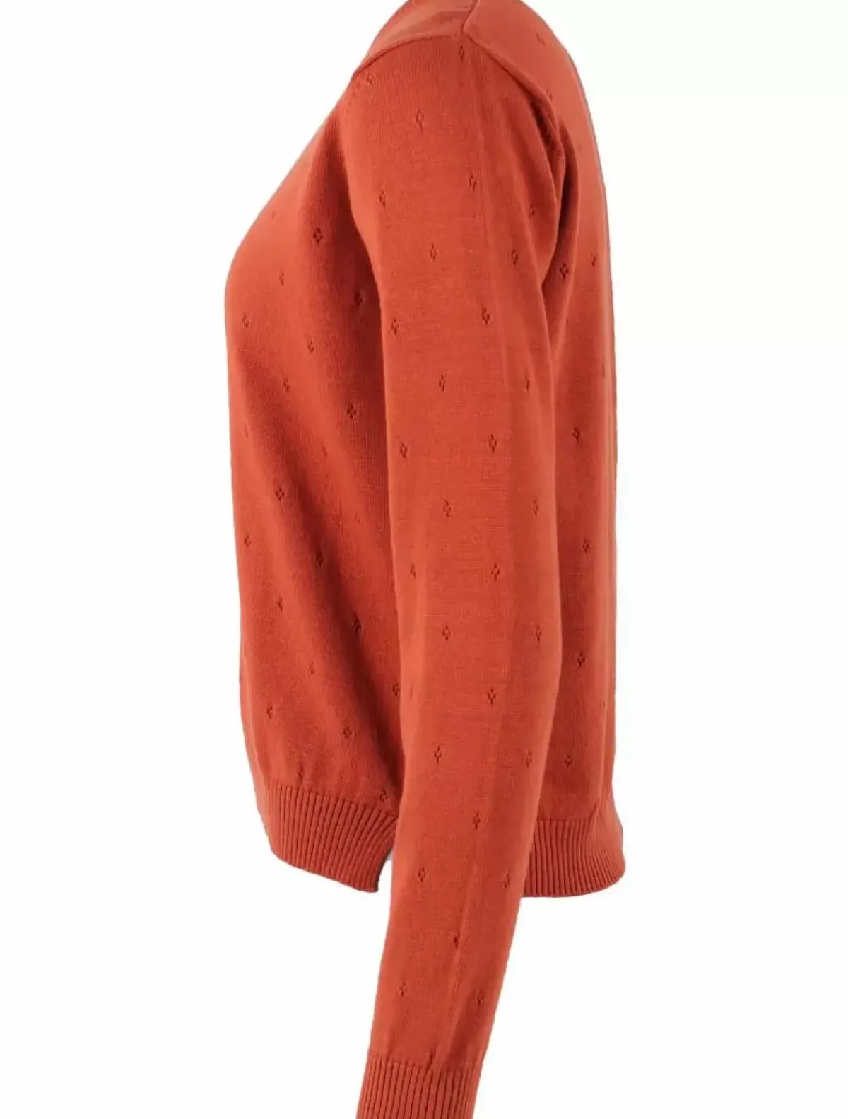 Danefæ Strickwaren>Danepearly Hole Knit Sweater Rust