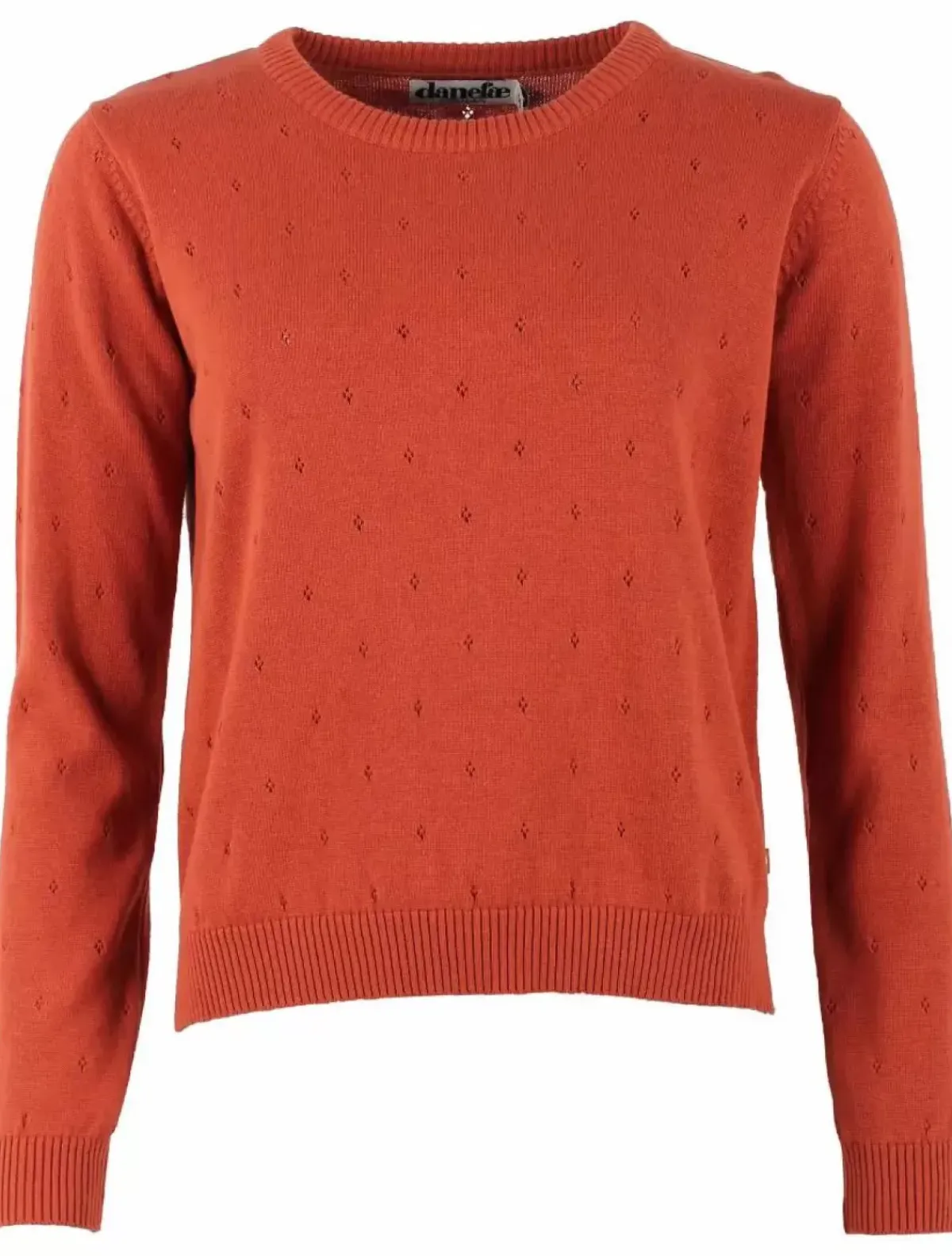 Danefæ Strickwaren>Danepearly Hole Knit Sweater Rust