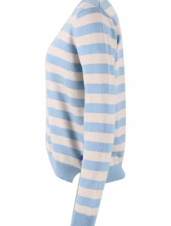Danefæ Strickwaren>Danepearly Pearl Knit Sweater Lt Blue/Chalk