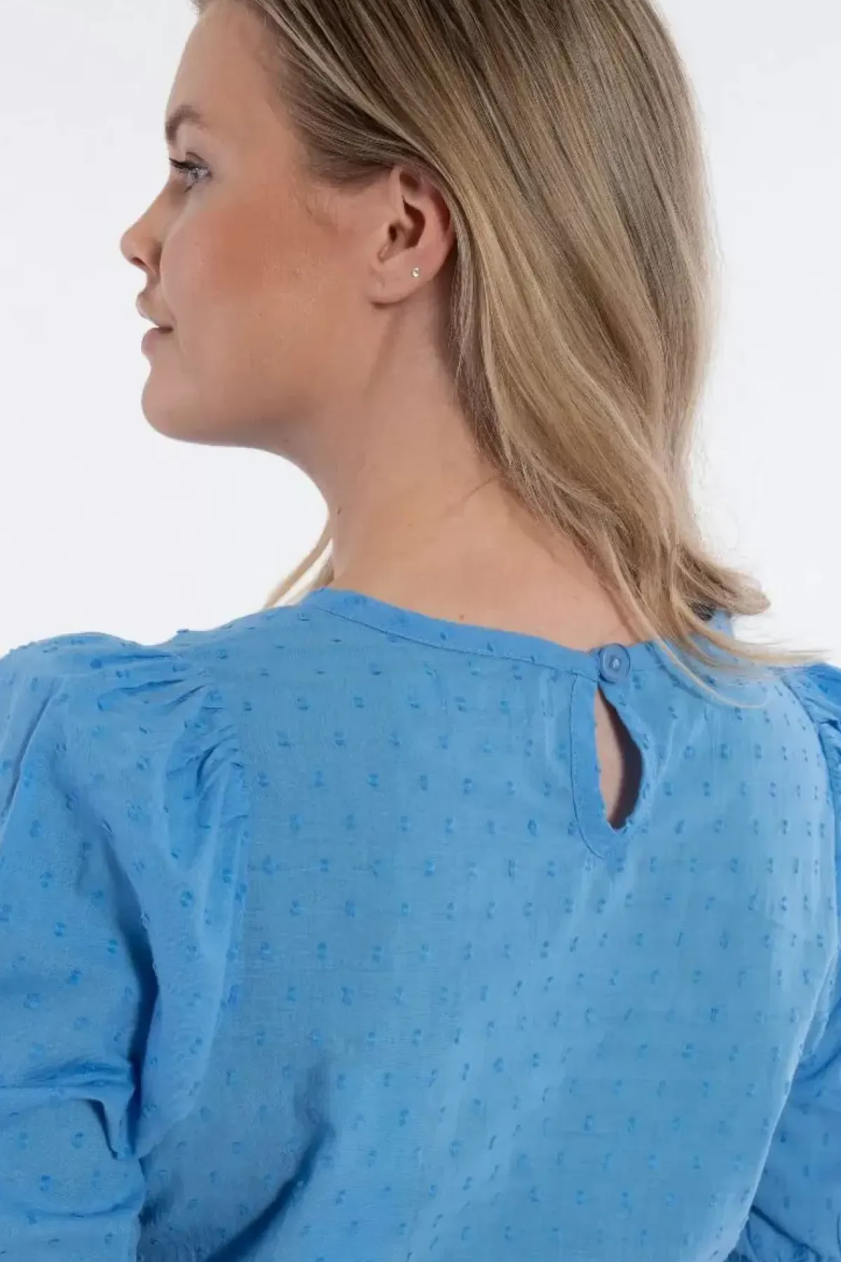 Danefæ Blusen>Daneprosecco Cotton Dot Shirt Ice Blue