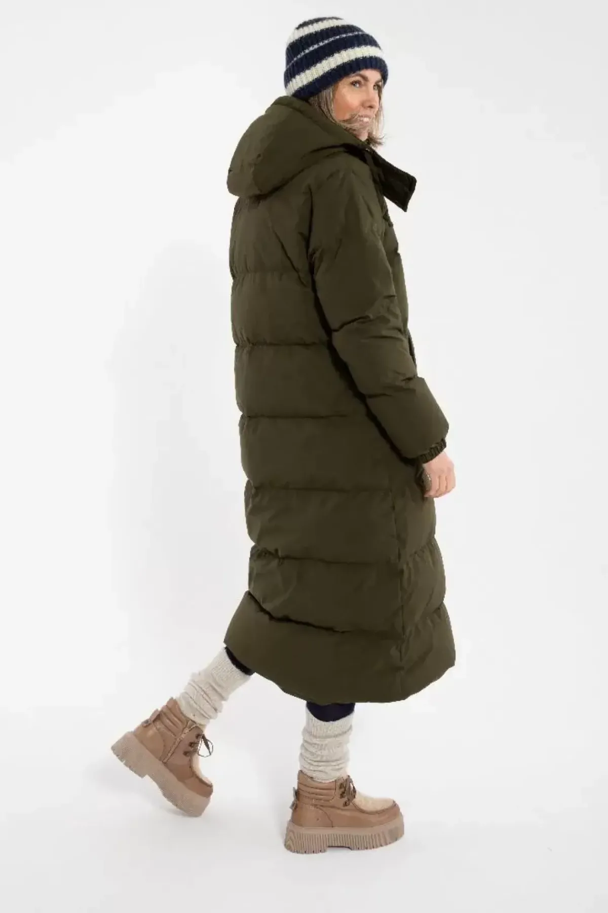 Danefæ Winterjacken>Danepuffin Down Winter Coat Warm Khaki
