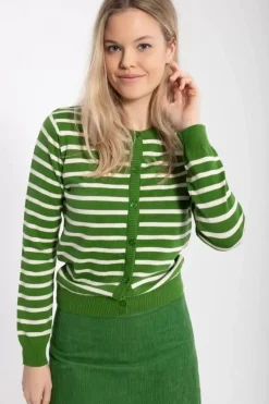 Danefæ Cardigan>Danesaga Cardigan Fall Jungle/Chalk