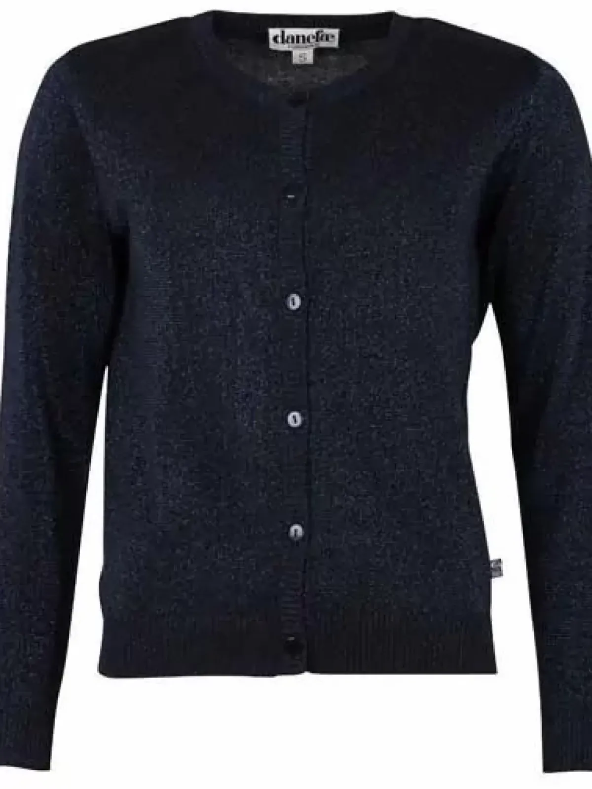 Danefæ Cardigan>Danesaga Glitter Cardigan Dk Navy Glitter