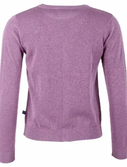 Danefæ Cardigan>Danesaga Glitter Cardigan Soft Viola Glitter