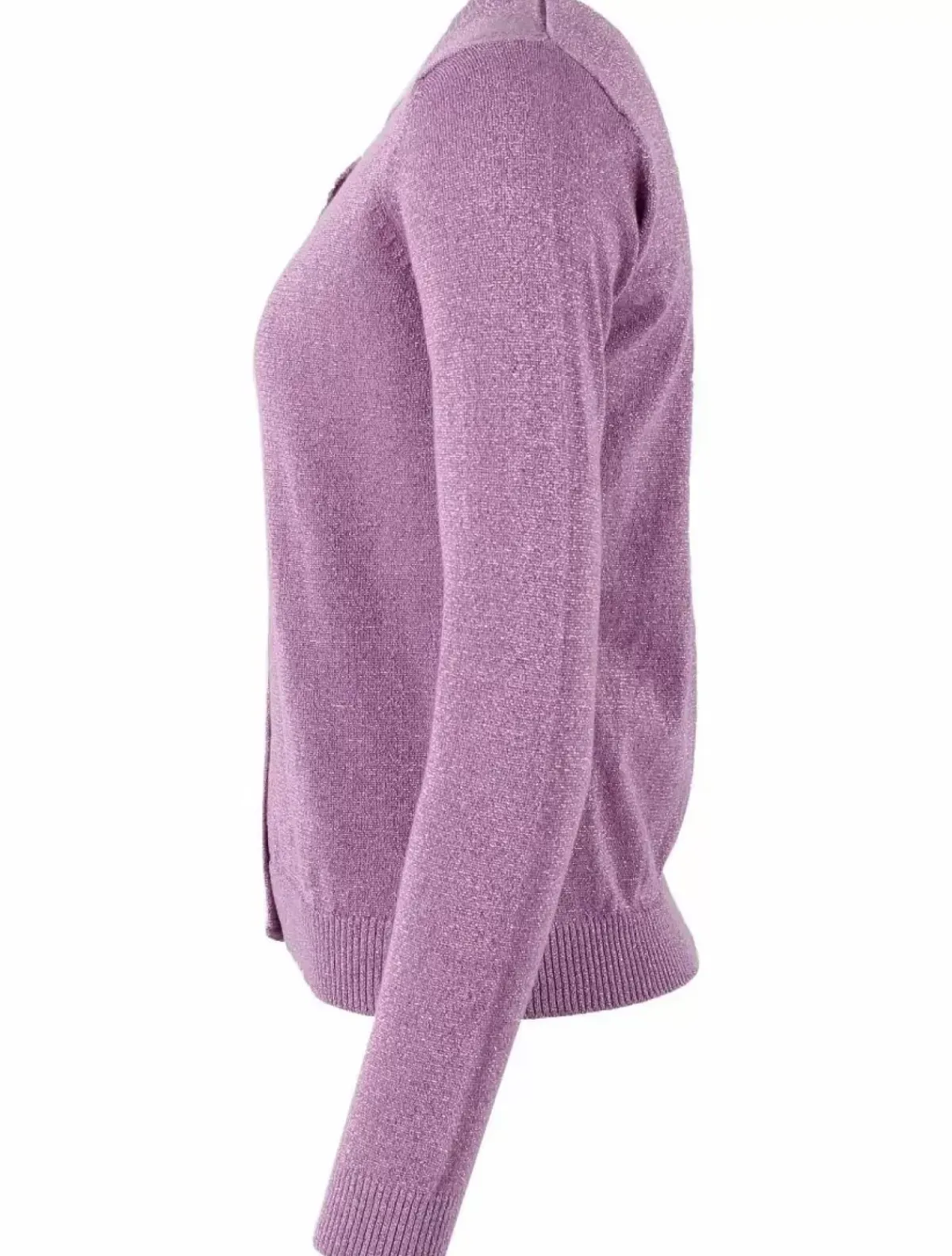 Danefæ Cardigan>Danesaga Glitter Cardigan Soft Viola Glitter