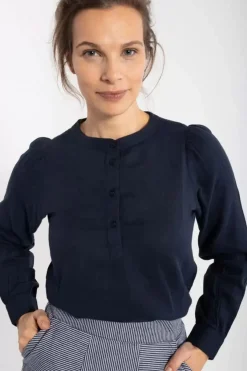 Danefæ Blusen>Danesanna Cloth Shirt Dk Navy