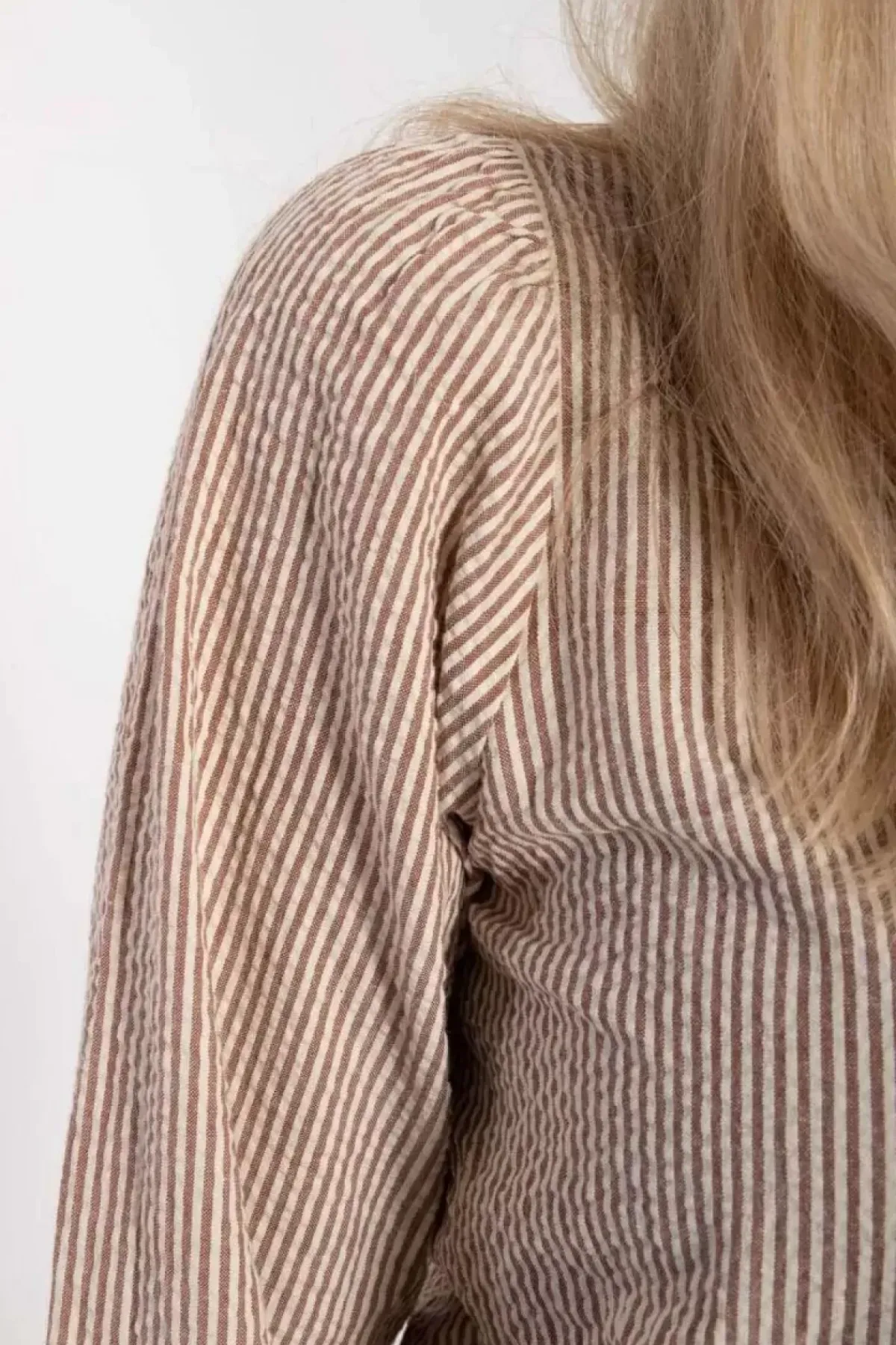 Danefæ Blusen>Danesanna Poplin Shirt Brick/Chalk