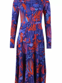 Danefæ Kleider>Danesigrid Viscose Dress Deep Marine Walkabout