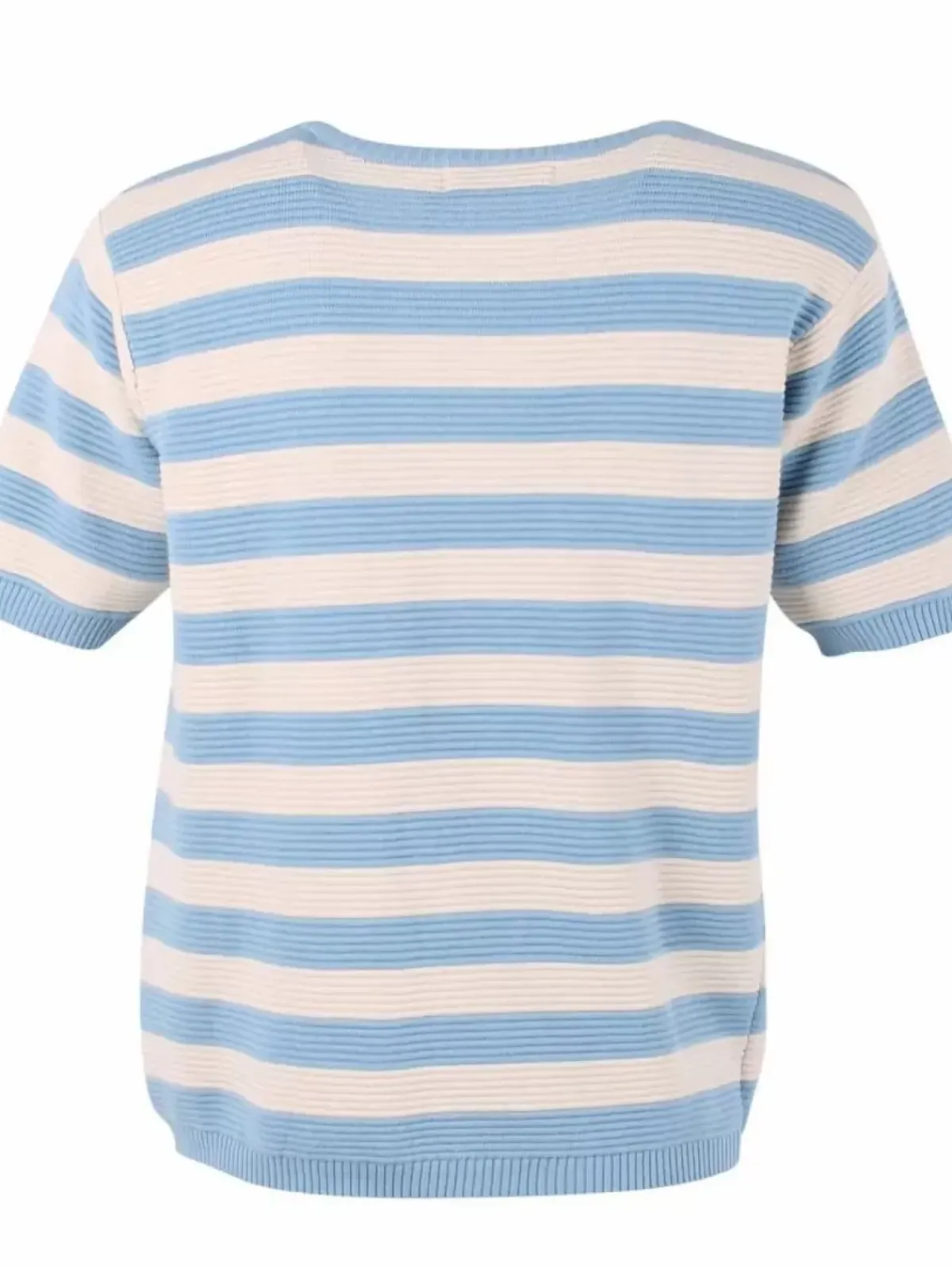 Danefæ Strickwaren>Danesilver 3D Crotchet Knit Tee Lt Blue/Chalk