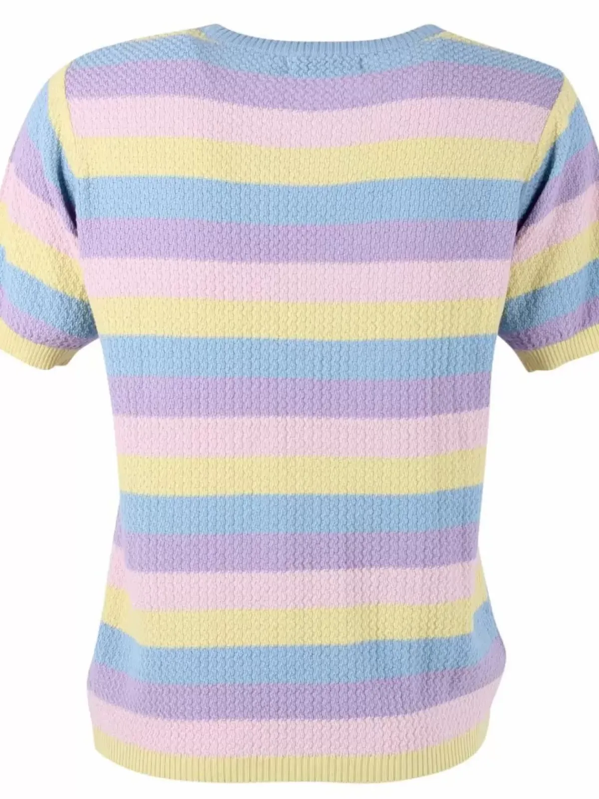 Danefæ Strickwaren>Danesilver Pearl Knit Sweater Tee Lt Blue/Lt Lilac/Pale Yellow