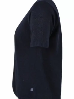 Danefæ Strickwaren>Danesilver Sweater Glitter Tee Dk Navy Glitter