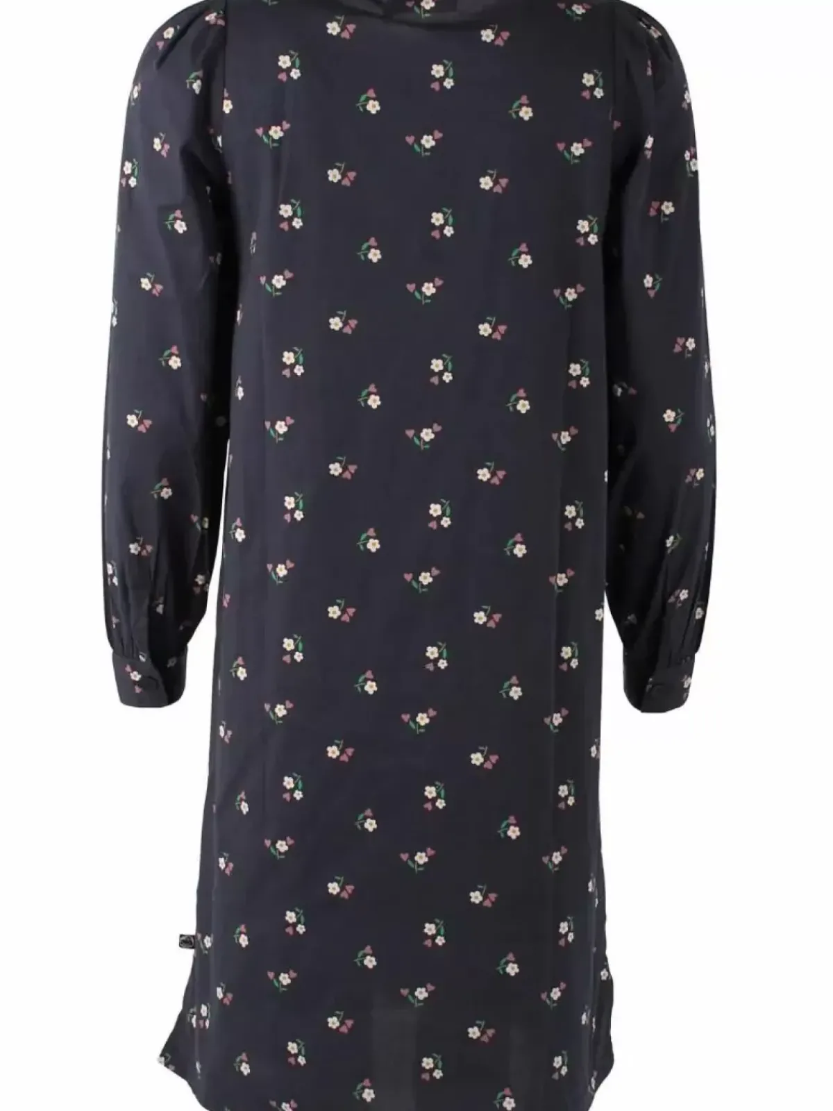 Danefæ Kleider>Danesocial Poplin Dress Black Miniflower