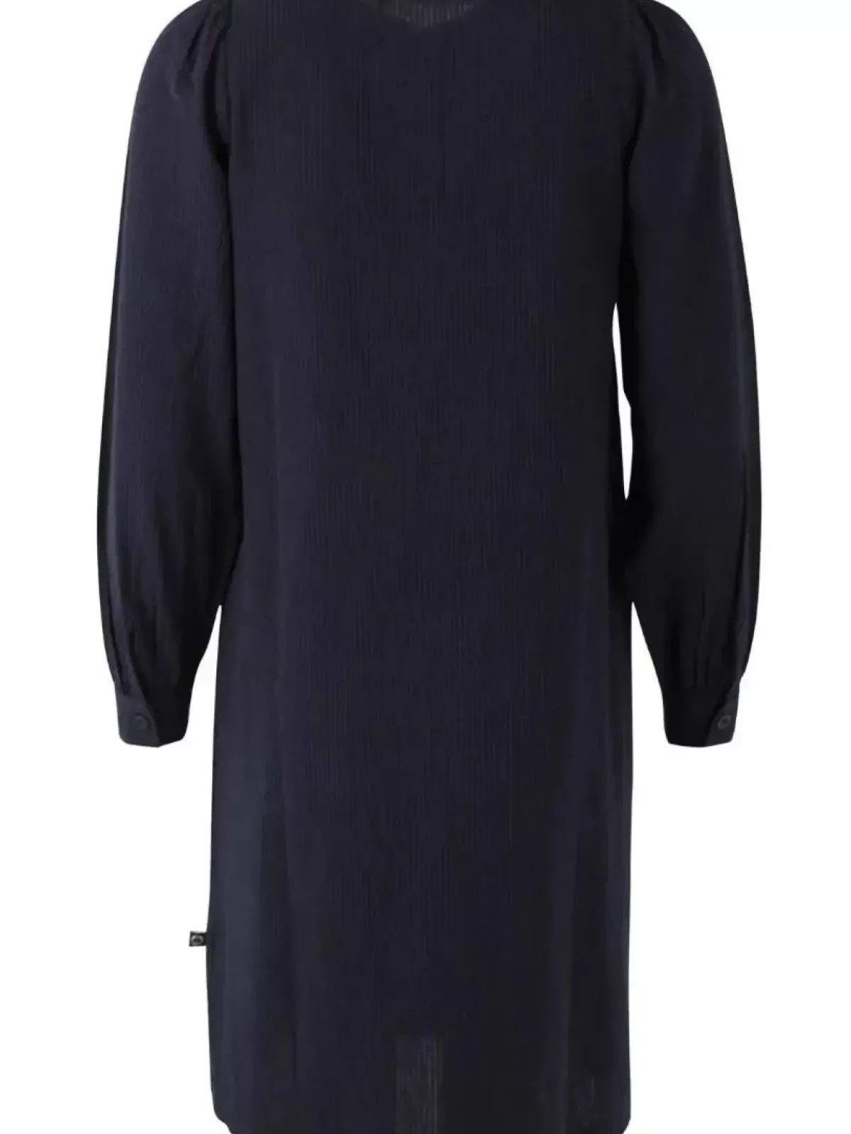 Danefæ Kleider>Danesocial Seersucker Dress Black/Marine