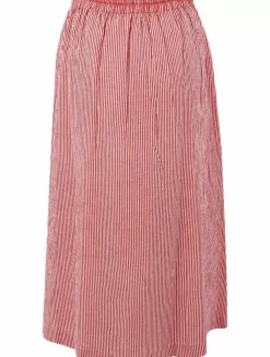 Danefæ Röcke>Danespresso Searsucker Skirt Bright Red/Chalk
