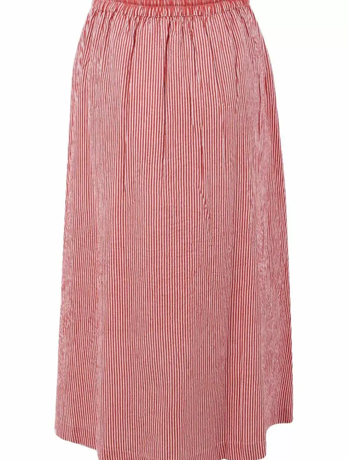 Danefæ Röcke>Danespresso Searsucker Skirt Bright Red/Chalk