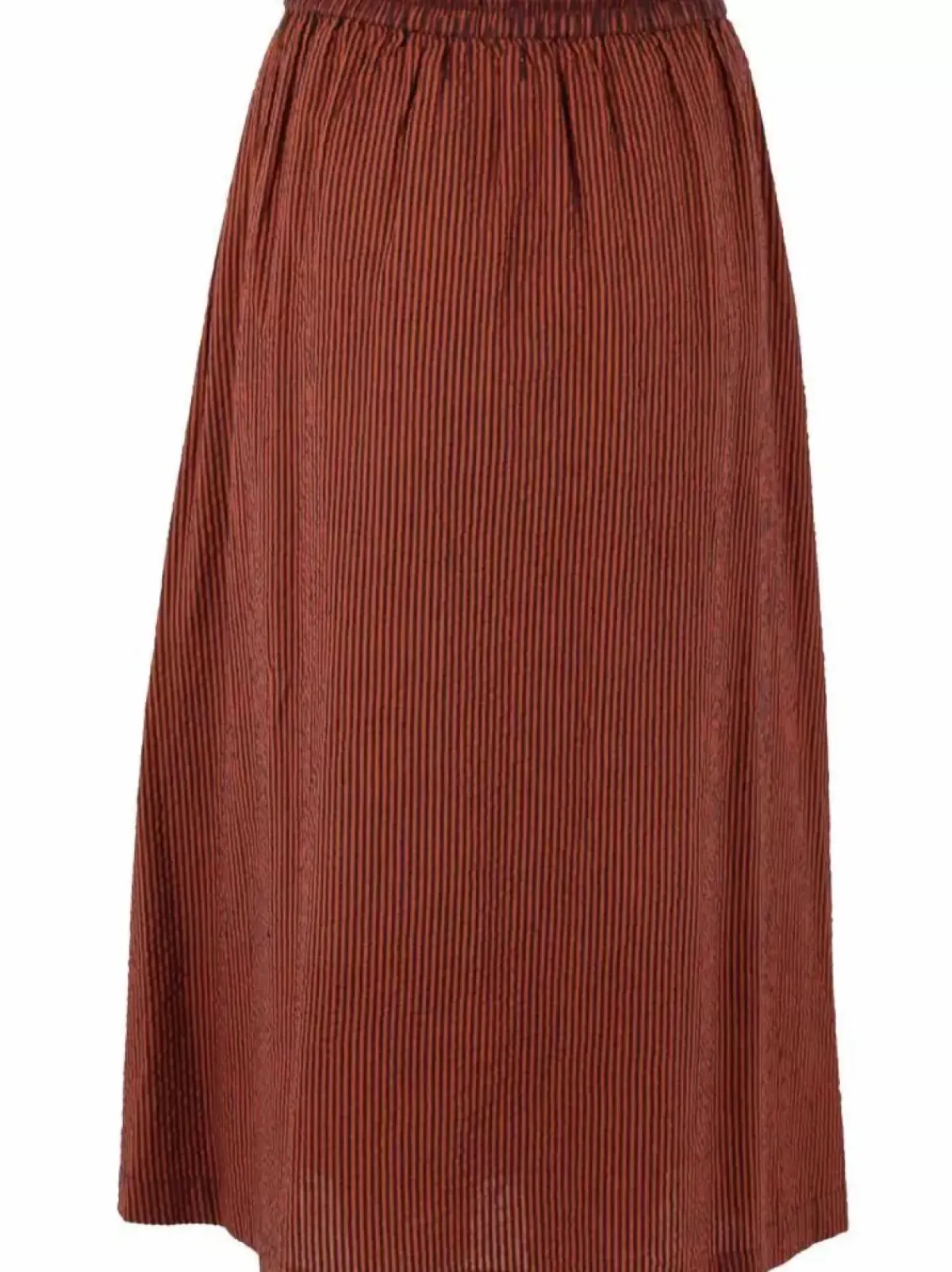 Danefæ Röcke>Danespresso Searsucker Skirt Rust/Dark Navy
