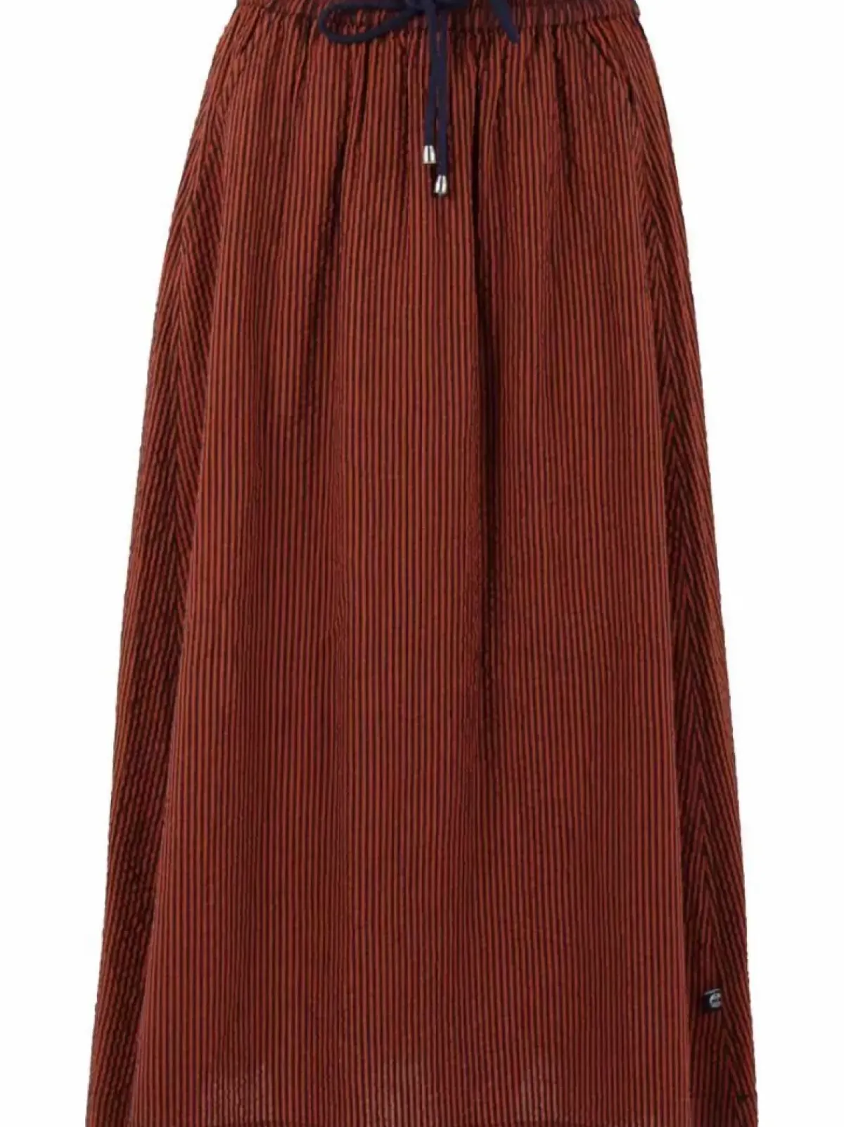 Danefæ Röcke>Danespresso Searsucker Skirt Rust/Dark Navy