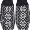 Danefæ Handschuhe>Danestay Warm Wool Mittens Dk Grey/White