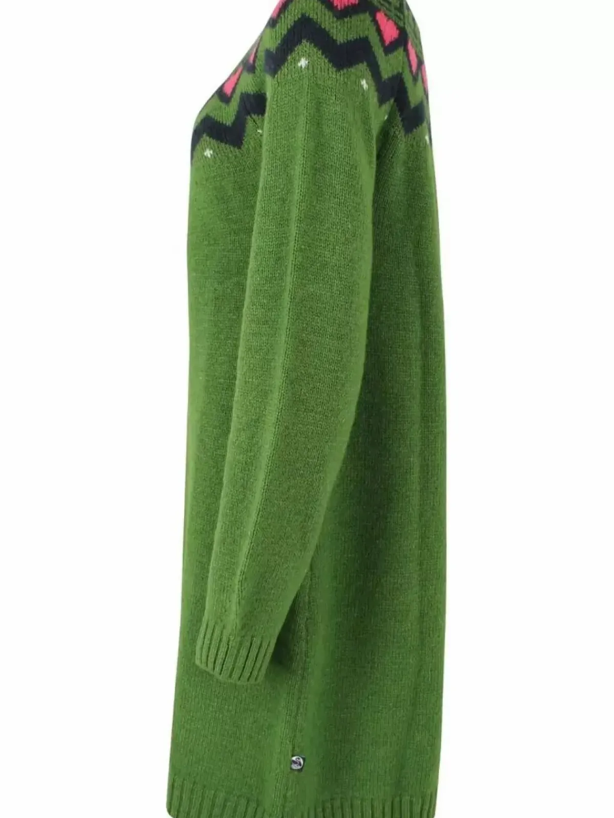 Danefæ Kleider>Danesukkertop Wool Sweater Dress Fall Jungle/Dk Navy/Rasberry Sorbet