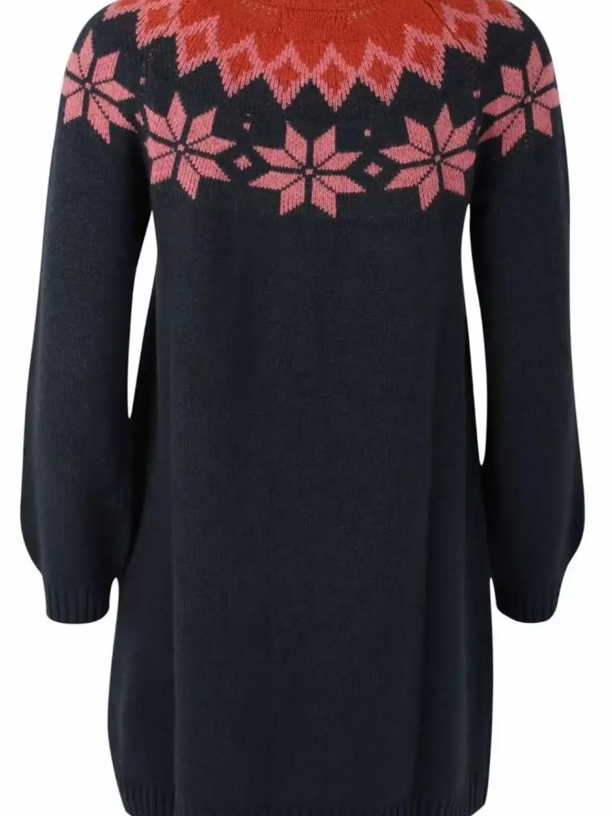 Danefæ Kleider>Danesukkertop Wool Sweater Dress Dk Navy/Old Rose/Brick