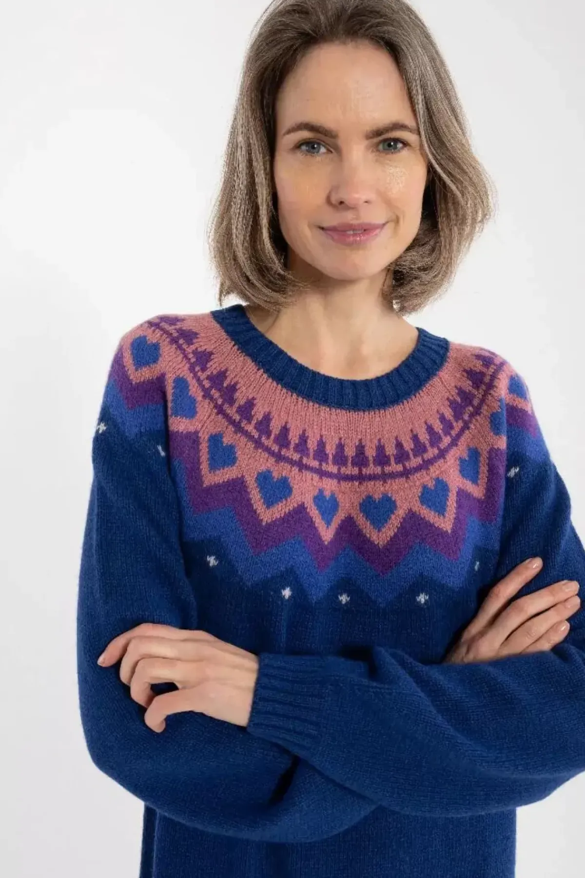 Danefæ Kleider>Danesukkertop Wool Sweater Dress Deep Marine