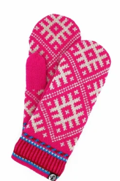 Danefæ Handschuhe>Danesuper Wool Mittens Neon Pink