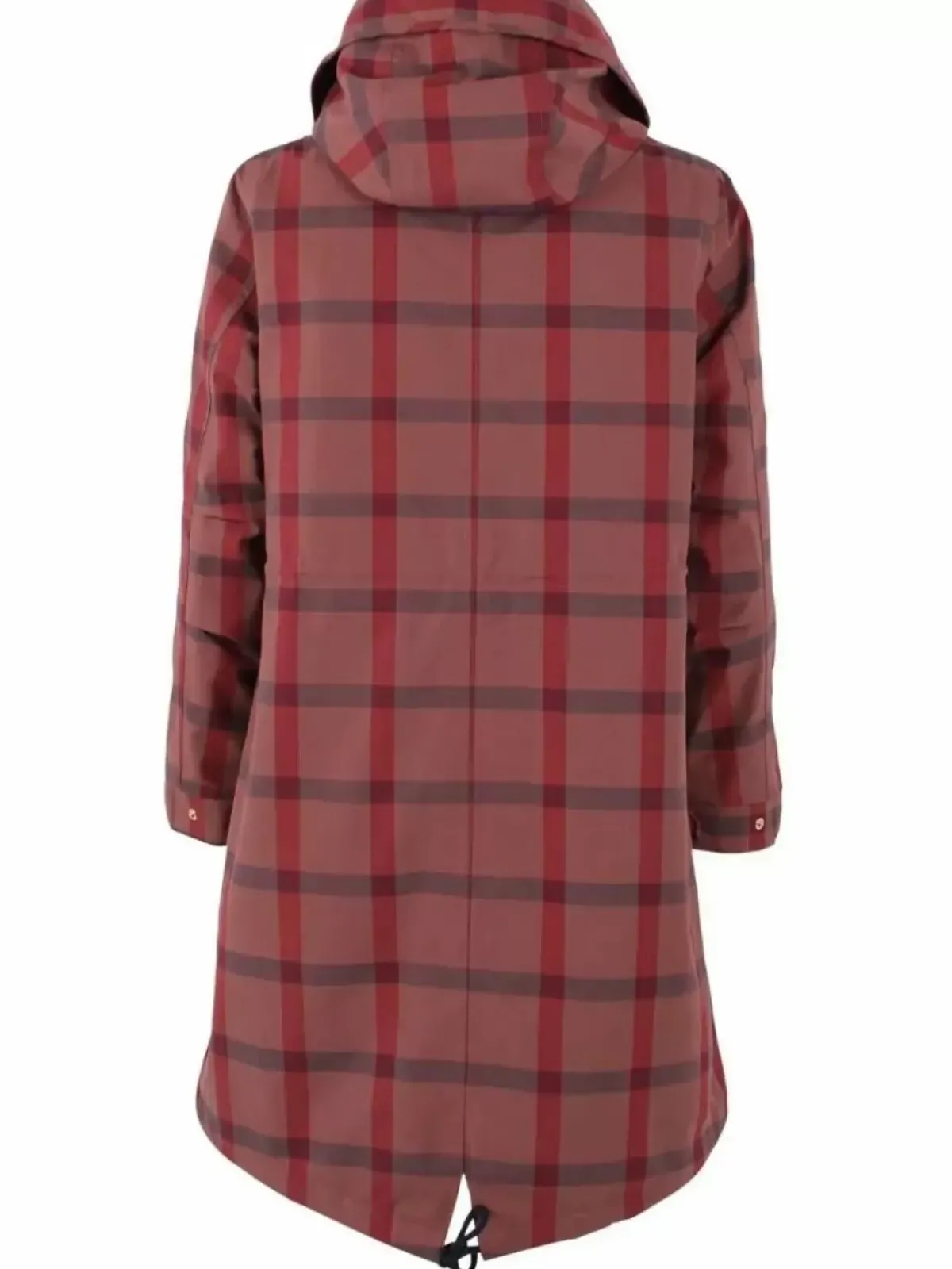 Danefæ Winterjacken>Danesvaneke Plaid Winter Parka Beige Rose/Dark Navy/Redwine