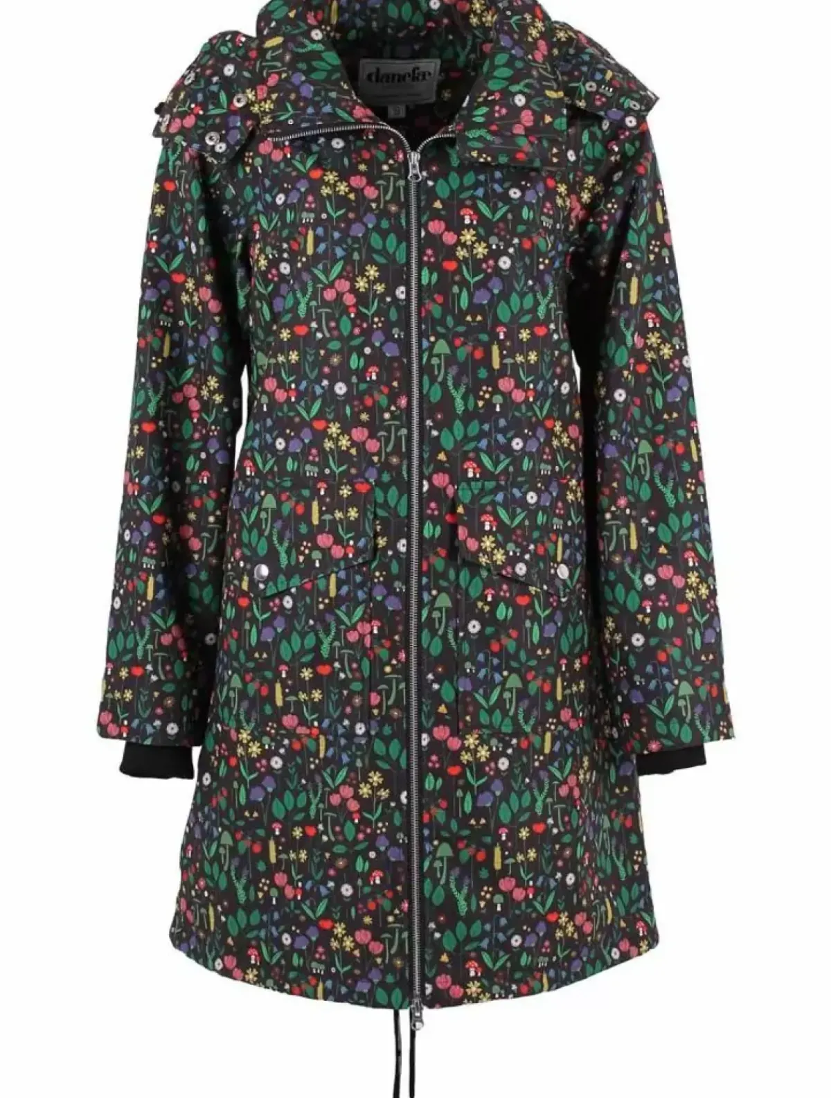 Danefæ Übergangsjacken>Daneturell Midseason Coat Black Botanical