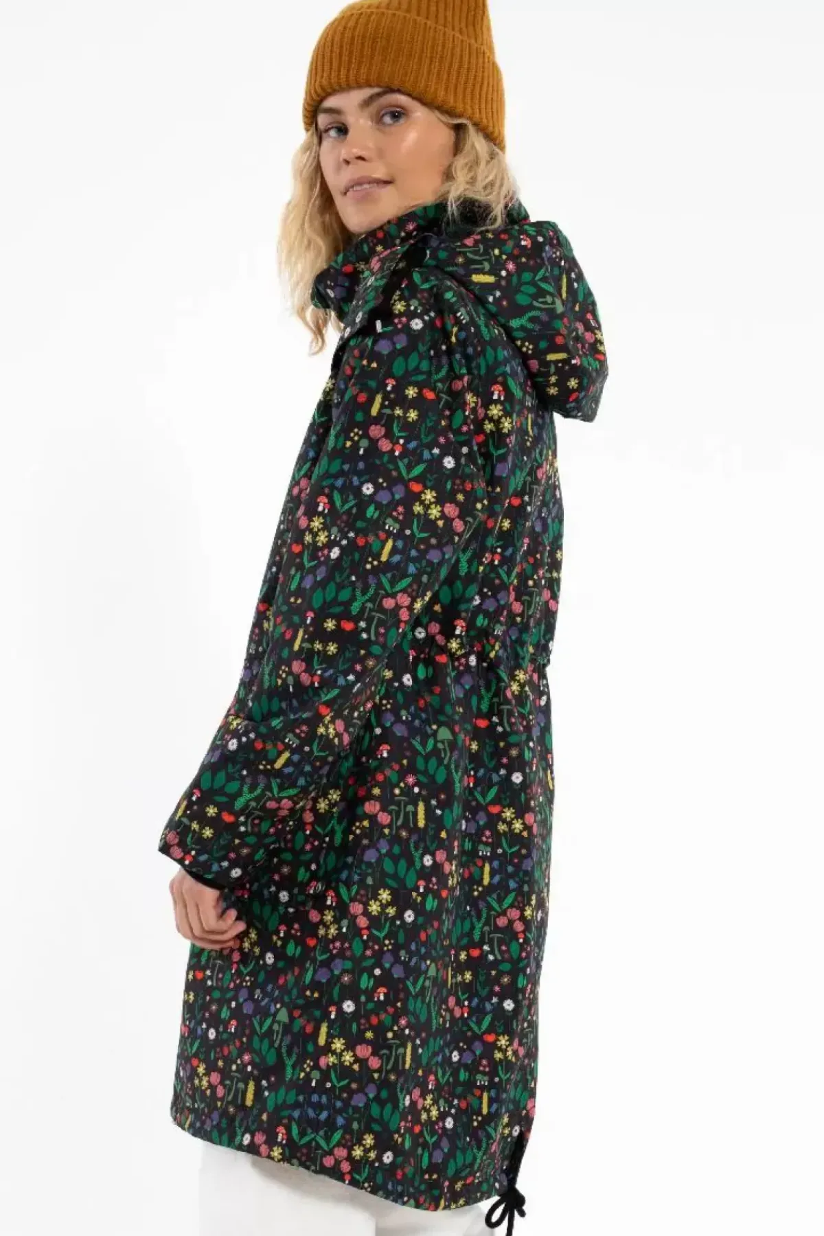 Danefæ Übergangsjacken>Daneturell Midseason Coat Black Botanical