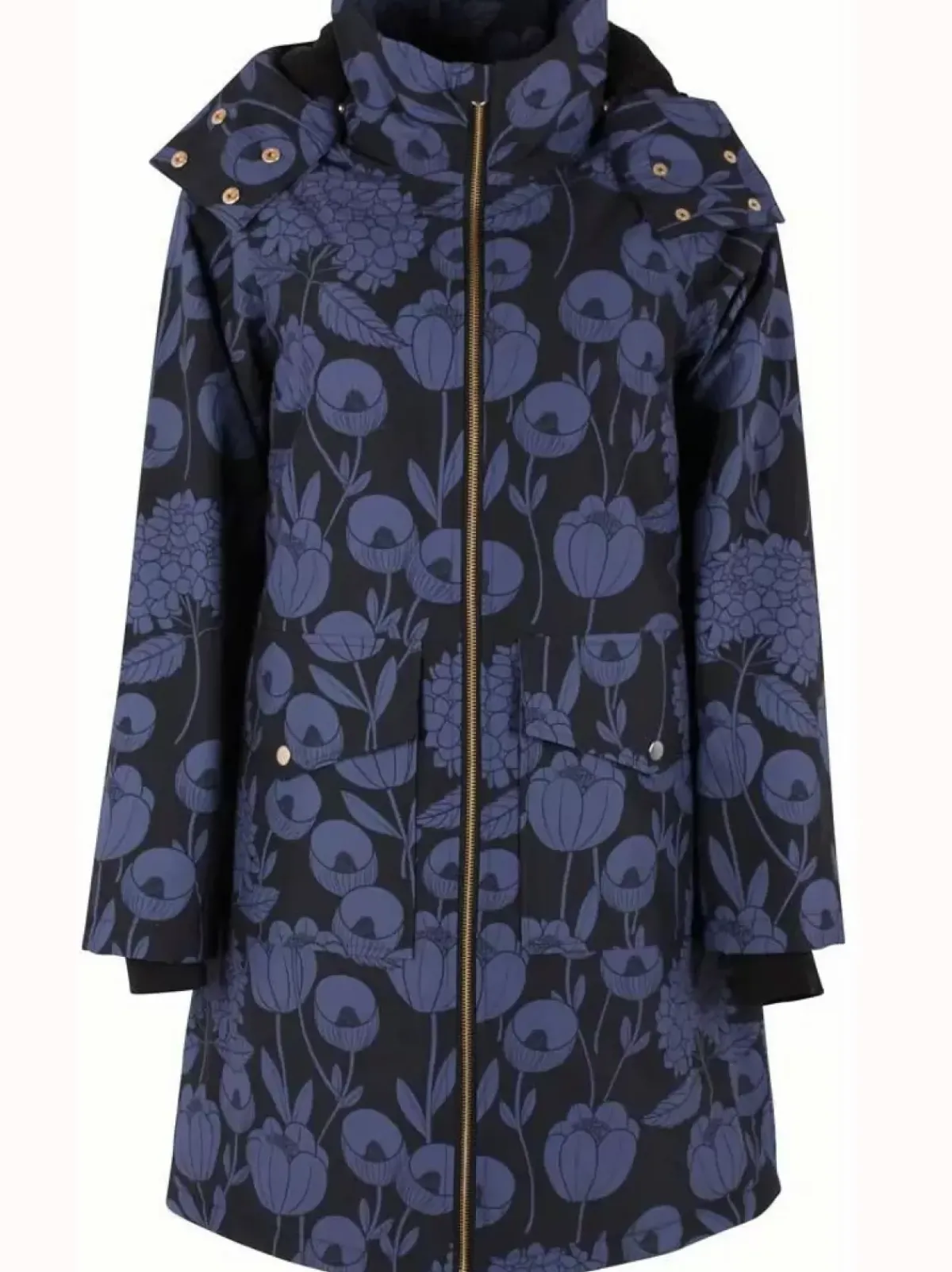 Danefæ Winterjacken>Daneturell Winter Coat Black Hortensia