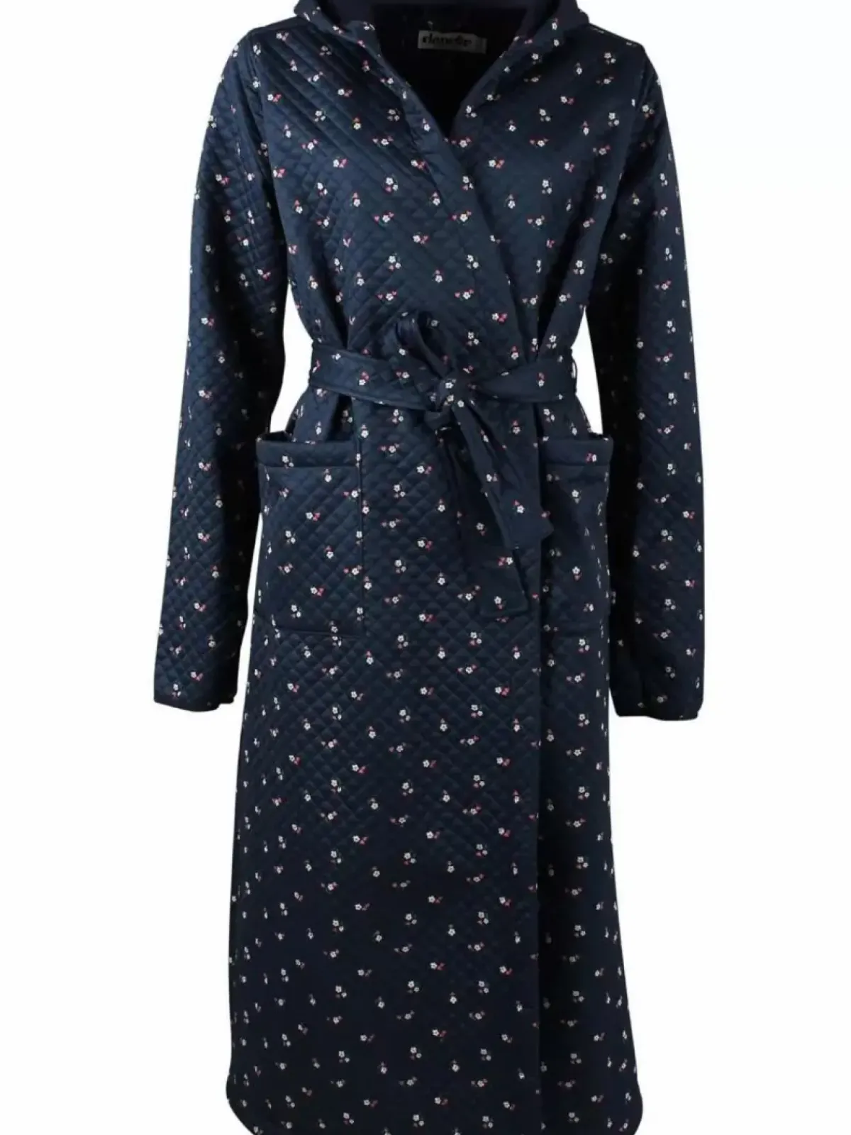 Danefæ Winter-Bademäntel>Daneviking Robe Navy Mini Flower