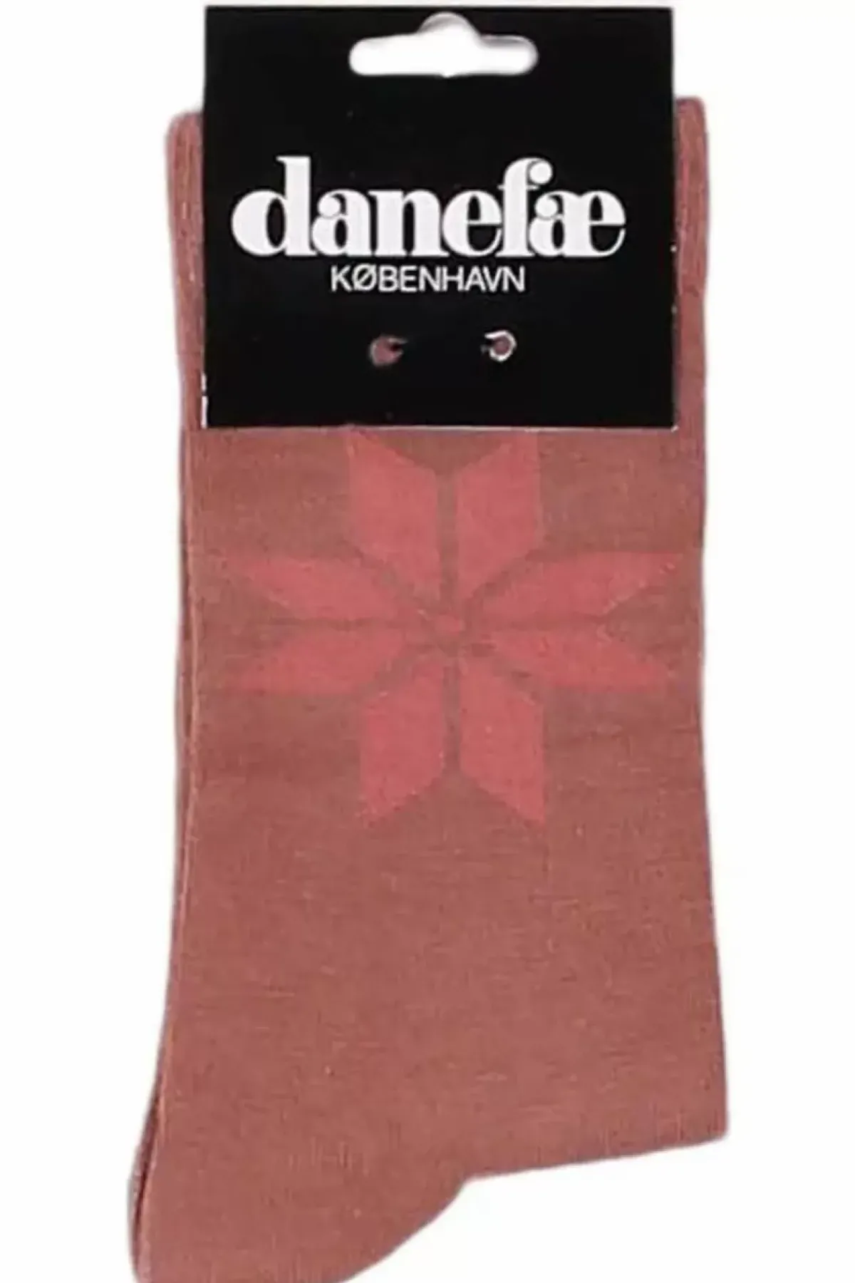 Danefæ Socken Und Strümpfe>Danewalk With Me Socks Beige Rose/Old Rose Snowflakes