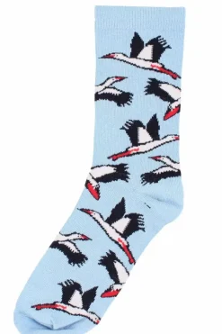 Danefæ Socken Und Strümpfe>Danewalk With Me Socks Light Blue Stork