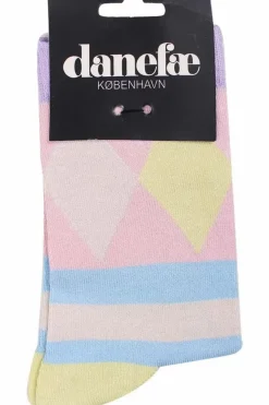 Danefæ Socken Und Strümpfe>Danewalk With Me Socks Lt Blue/Offwhite Diamonds