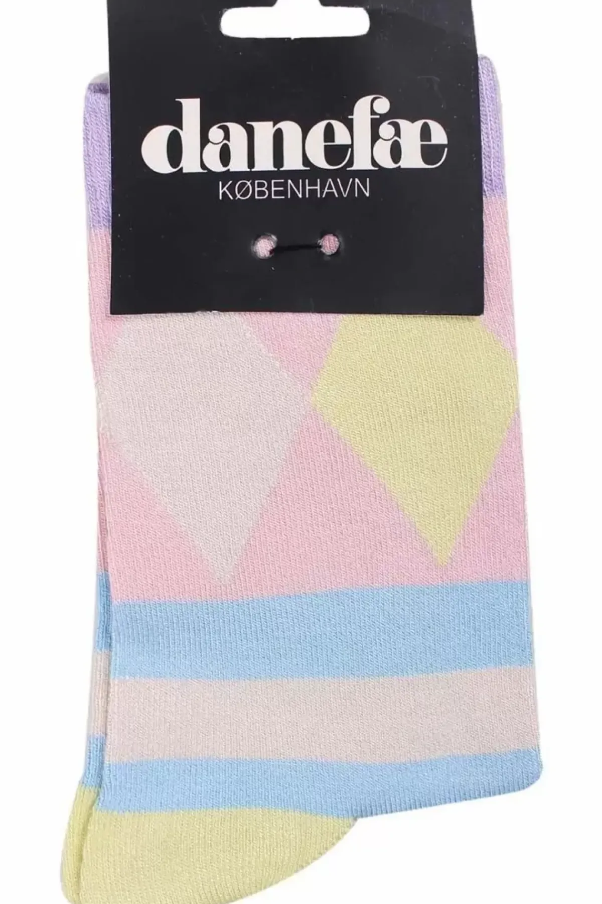 Danefæ Socken Und Strümpfe>Danewalk With Me Socks Lt Blue/Offwhite Diamonds