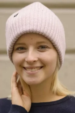 Danefæ Mützen/Hute>Danewarm Thoughts Merino Beanie Powder Pink