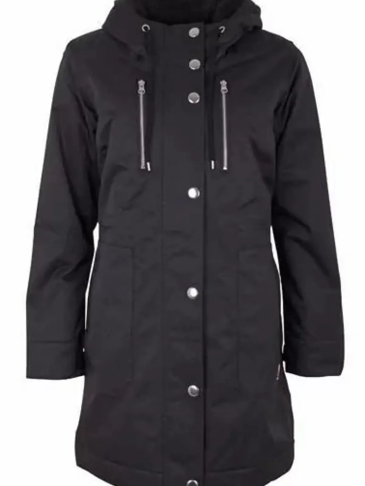 Danefæ Winterjacken>Daninge Winter Parka Black (Silver Trim)