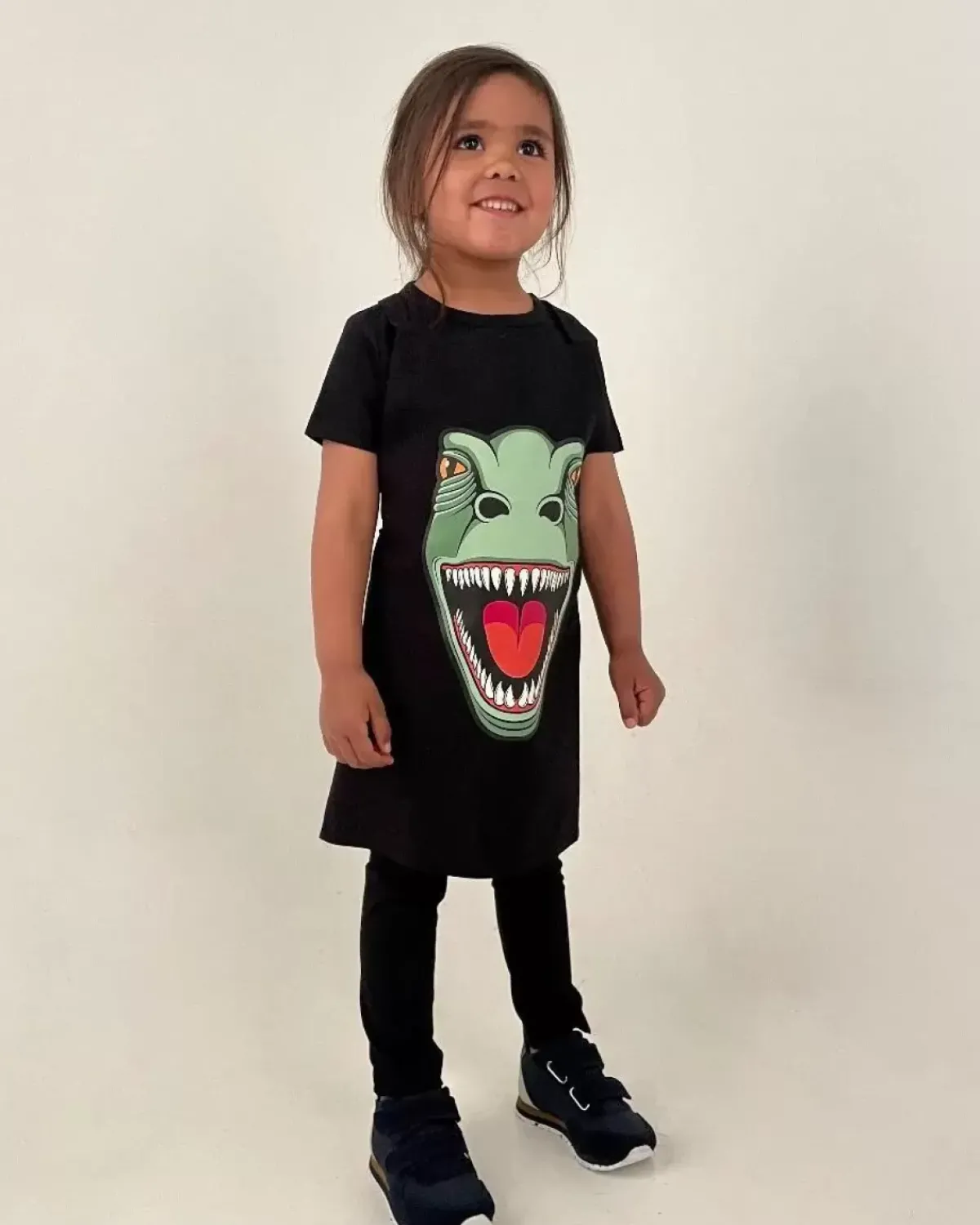 Danefæ Textilien Für Kinder>Dyr Apron - Kids Black T-Rex