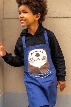 Danefæ Textilien Für Kinder>Dyr Apron - Kids Navy Odder