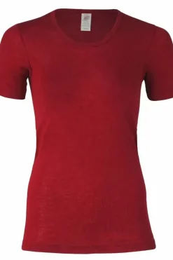 Danefæ T-Shirts>Engel Wool Natur Ladies Shirt Ss Mallow