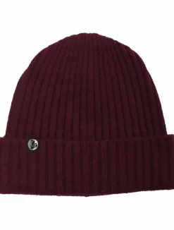 Danefæ Mützen/Hute>Ess - Cashmere Rib Beanie Dk Bordeaux