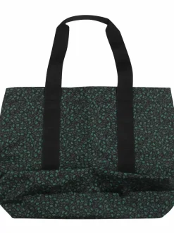 Danefæ Taschen>Ess - Danaskepot Tote Black/Khaki Fleurie