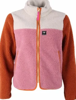 Danefæ Fleece>Ess - Danebirk Fleece Zip-Up Rust/Lt Beige/Old Rose