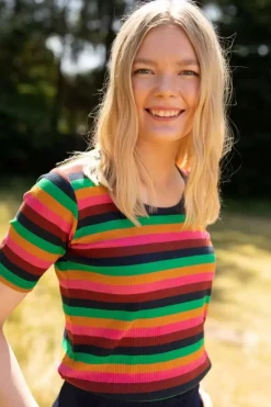 Danefæ T-Shirts>Ess - Danefriend Tee Tonic Stripe