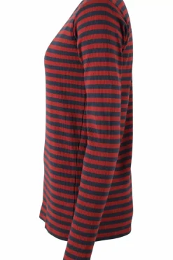 Danefæ Hemden Und Shirts>Ess - Danepartner Ls Dk Navy/Redwine