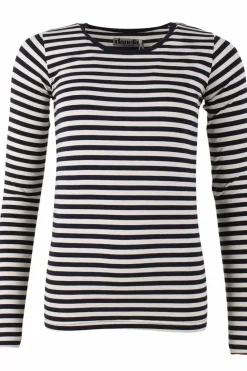 Danefæ Hemden Und Shirts>Ess - Danepartner Wool Ls Navy/Chalk